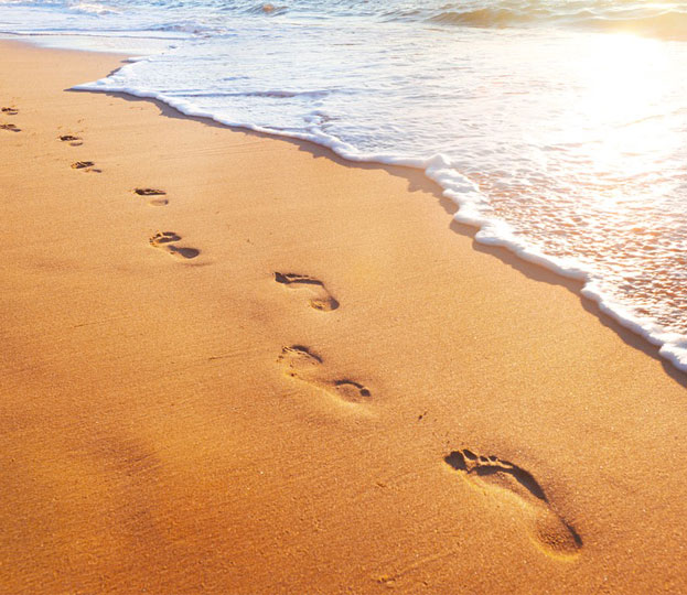 Way To A Purpose: Footprints In The Sand